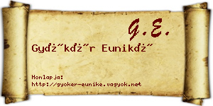 Gyökér Euniké névjegykártya